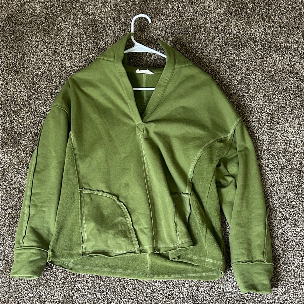 Green V-Neck Sweater